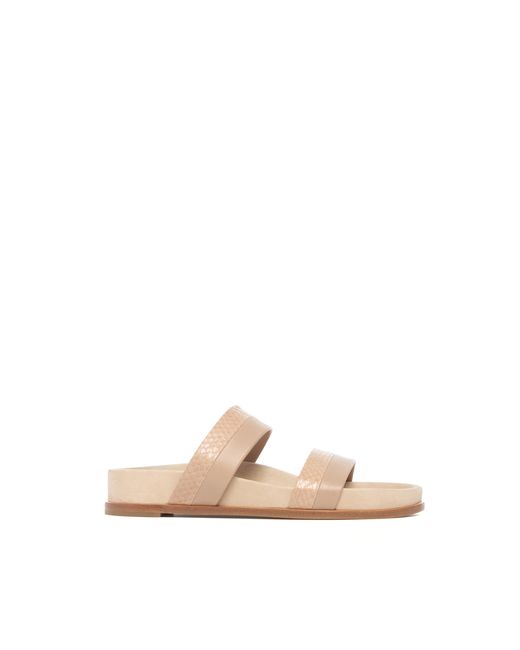 Gabriela Hearst White Low Striker Flat Sandal