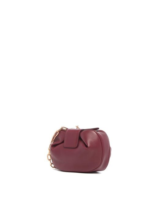 Gabriela Hearst Purple Soft Demi Clutch With Chain
