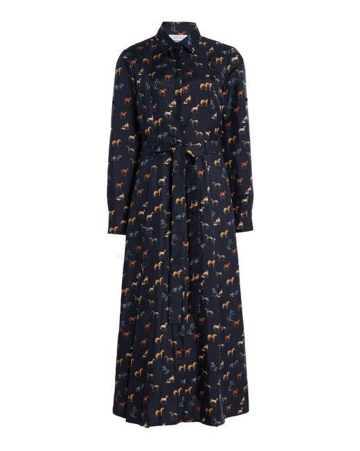 Gabriela Hearst Black Galway Maxi Shirtdress