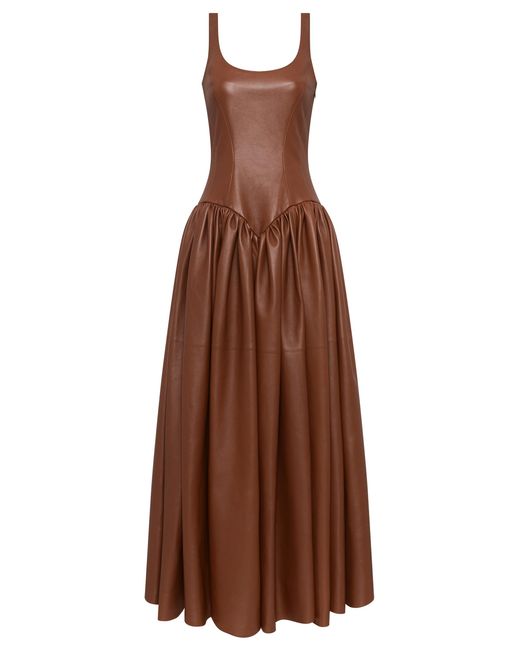 Gabriela Hearst Brown Isai Maxi Dress