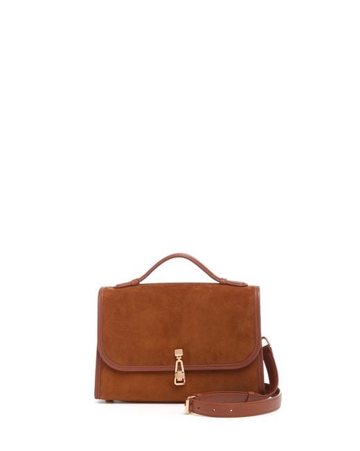Gabriela Hearst Brown Medium Leonora Flap Bag