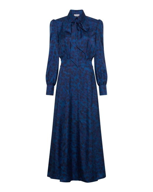 Gabriela Hearst Blue Phelan Maxi Shirtdress