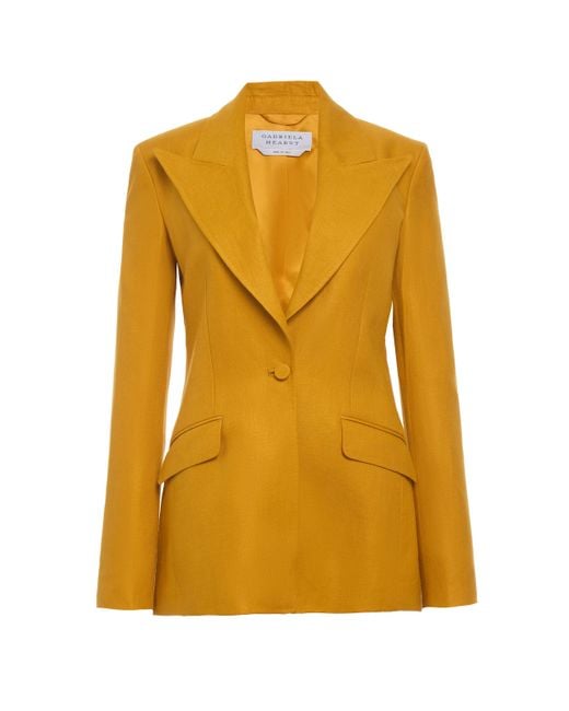 Gabriela Hearst Yellow Leiva Blazer