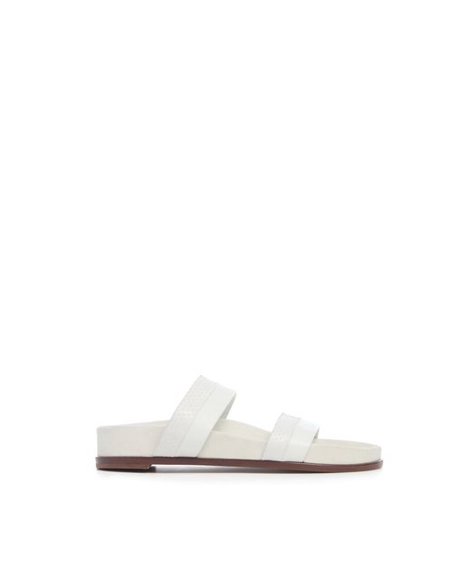 Gabriela Hearst White Low Striker Flat Sandal