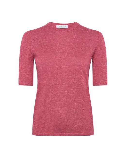 Gabriela Hearst Pink Chryse Knit T-Shirt