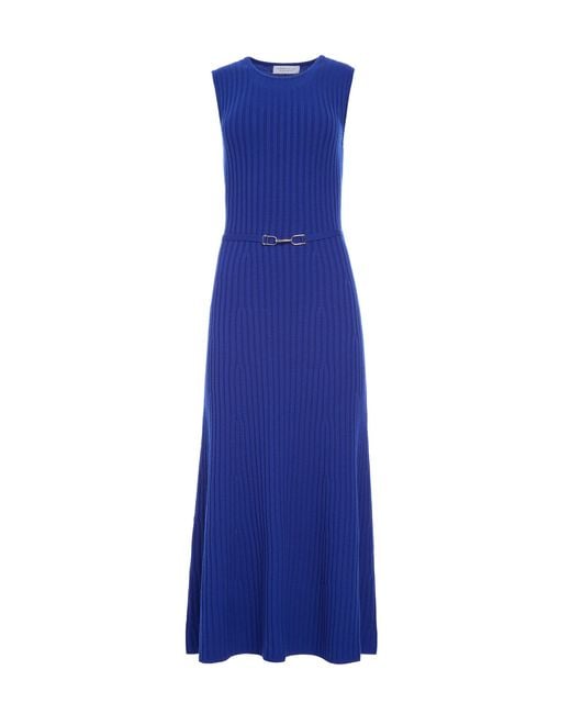 Gabriela Hearst Blue Meier Knit Midi Dress