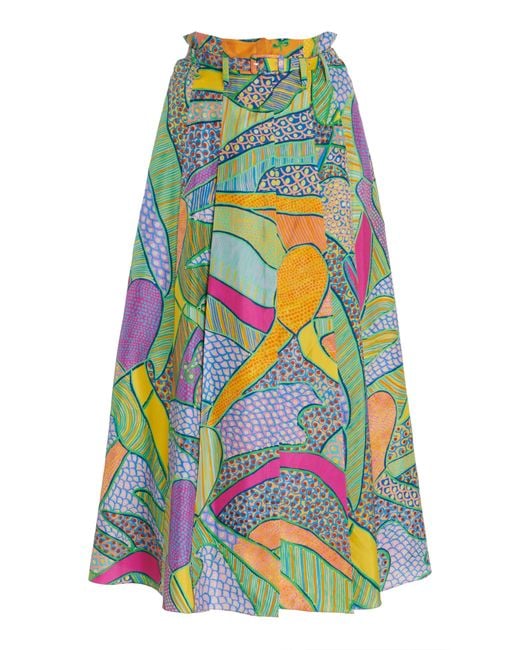 Gabriela Hearst White Dugald Pleated Midi Skirt