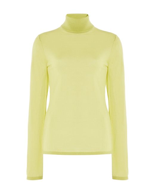 Gabriela Hearst Yellow Costa Knit Turtleneck