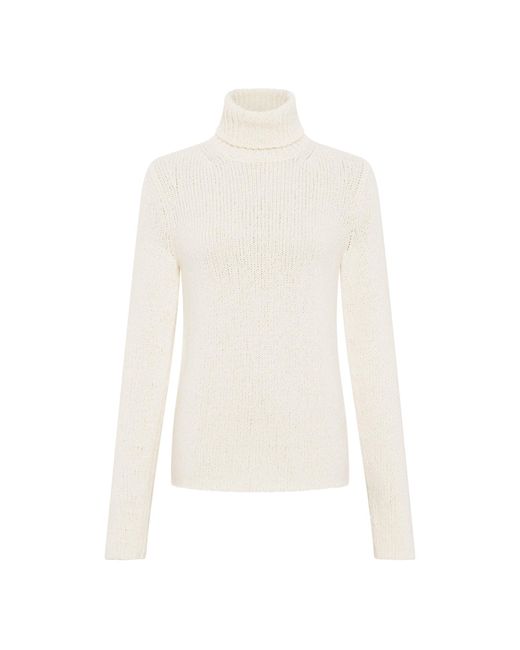 Gabriela Hearst White Nelle Knit Turtleneck