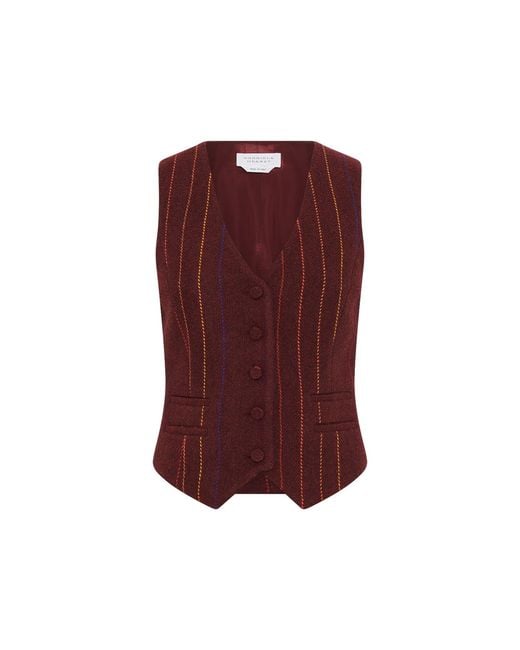 Gabriela Hearst Red Coleridge Vest