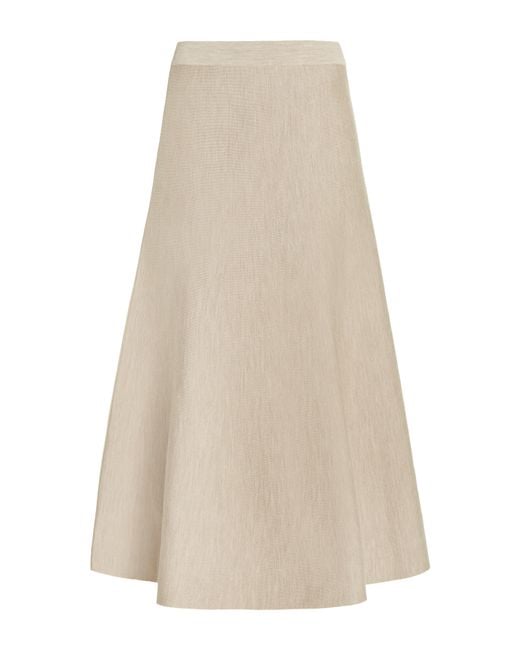Gabriela Hearst Natural Freddie Knit Midi Skirt