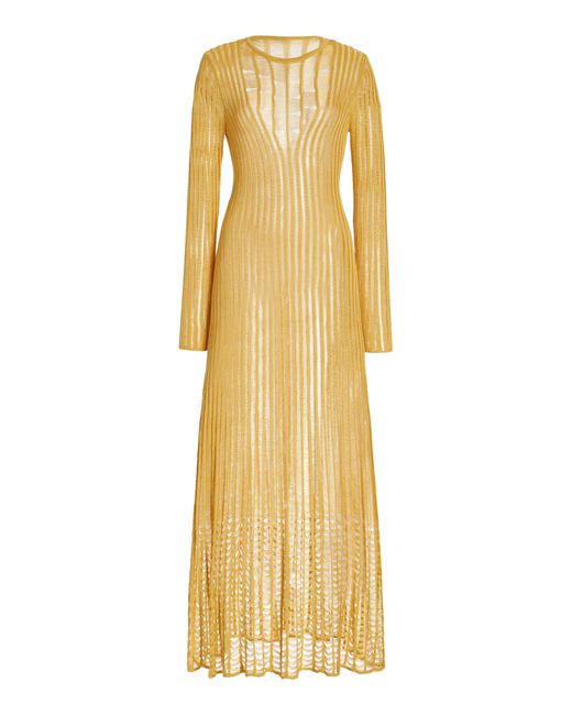 Gabriela Hearst Maia Knit Dress in Yellow | Lyst