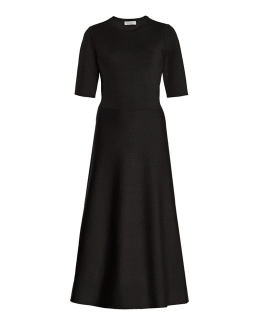 Gabriela Hearst Black Seymore Knit Midi Dress