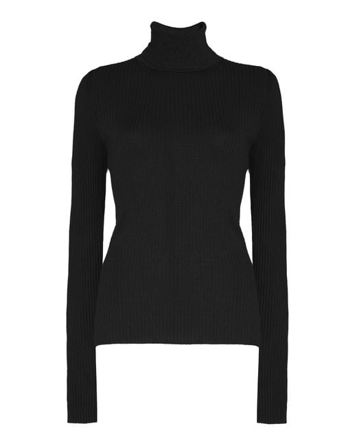 Gabriela Hearst Black Peppe Knit Turtleneck