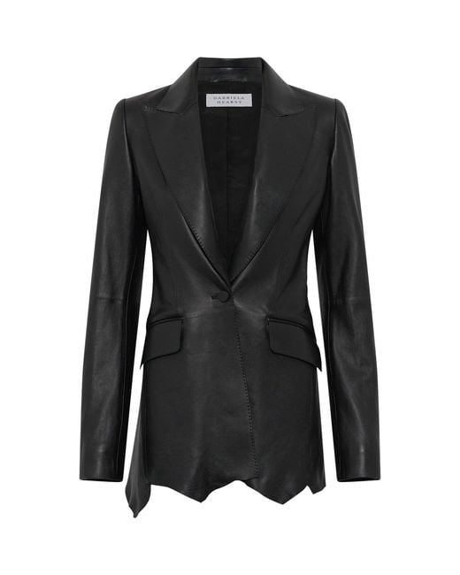 Gabriela Hearst Black Sybel Raw Cut Blazer