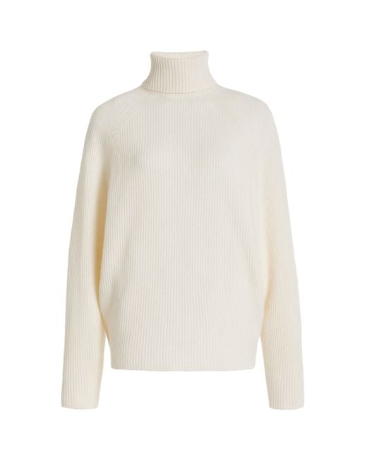 Gabriela Hearst White Wigman Knit Turtleneck Sweater