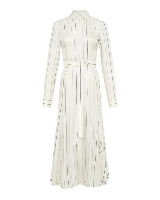Gabriela Hearst White Galway Shirtdress