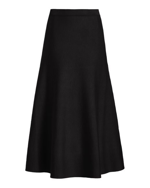 Gabriela Hearst Black Freddie Knit Midi Skirt