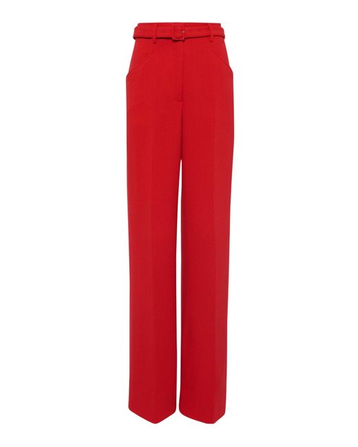 Gabriela Hearst Red Norman Wide-Leg Pant