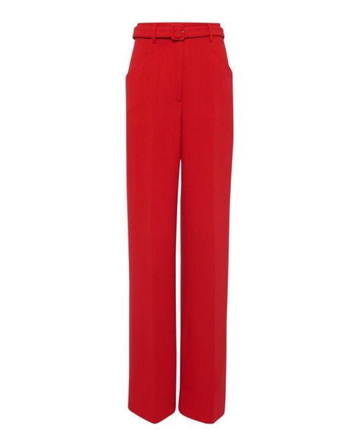 Gabriela Hearst Red Norman Wide-Leg Pant