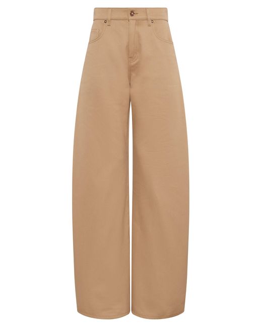 Gabriela Hearst Natural Amoret Barrel-Leg Jean