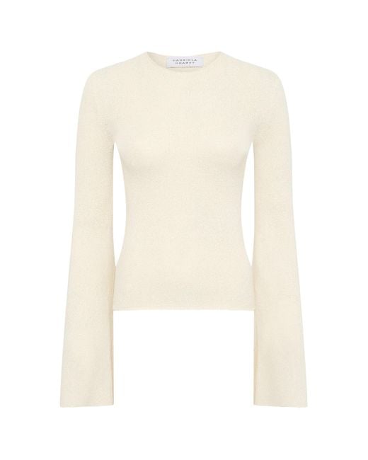 Gabriela Hearst White Rafa Knit Top
