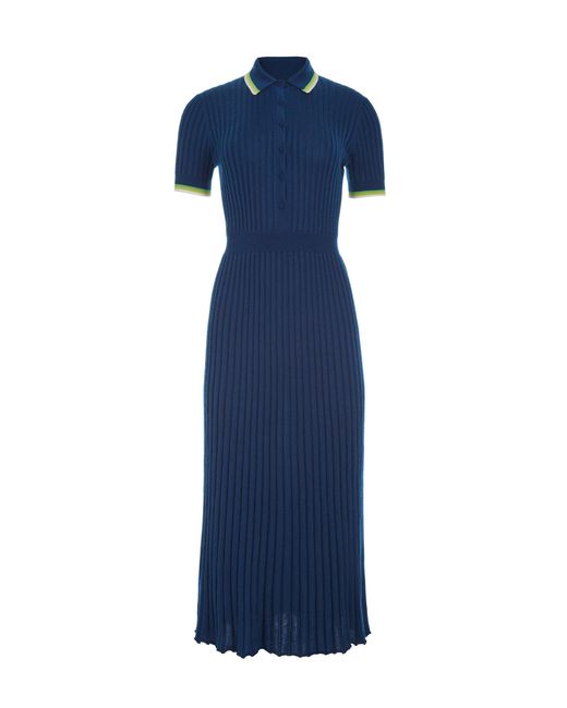 Gabriela Hearst Blue Eyot Knit Maxi Dress
