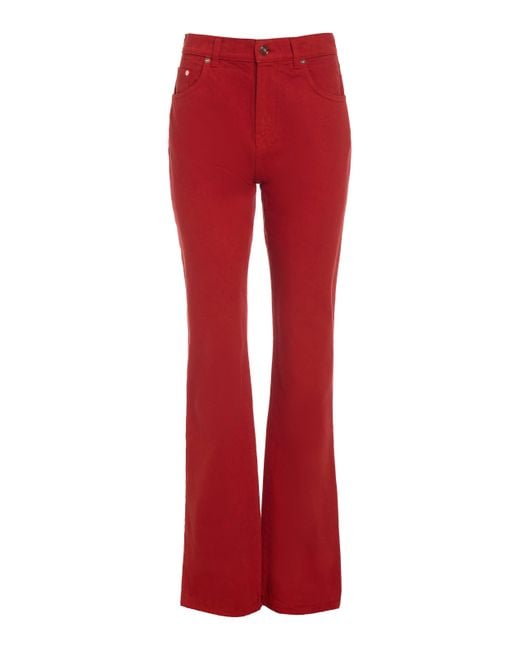 Gabriela Hearst Red Rey Straight-Leg Jean
