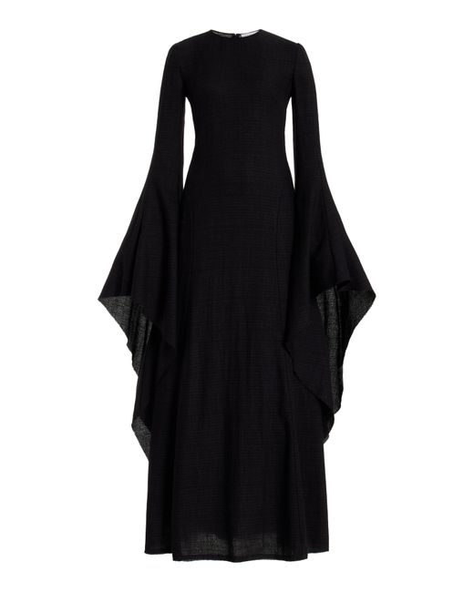 Gabriela Hearst Black Sigrud Draped Maxi Dress