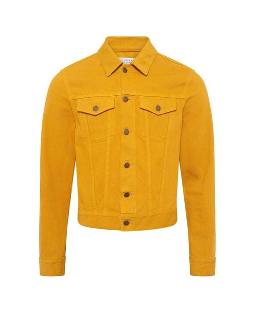 Gabriela Hearst Yellow Barry Trucker Jacket for men