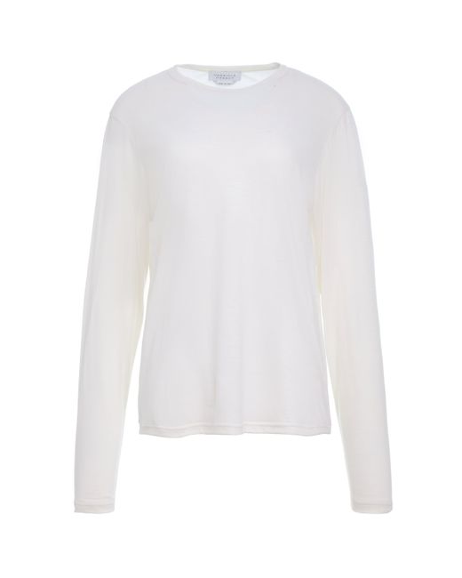 Gabriela Hearst White Pacific Long Sleeve T-Shirt