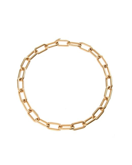 Gabriela Hearst Metallic Link Choker Necklace