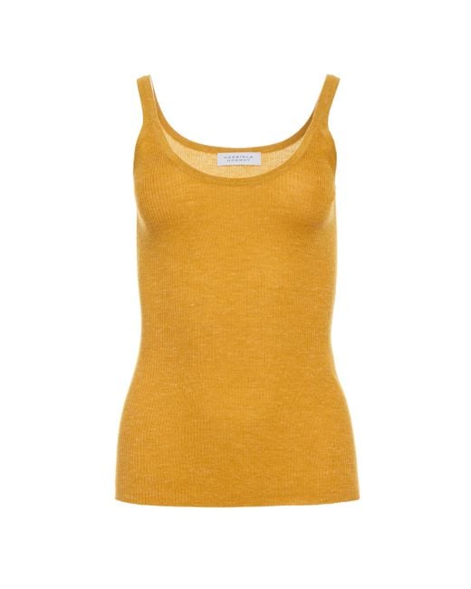Gabriela Hearst Yellow Cinxia Knit Tank Top