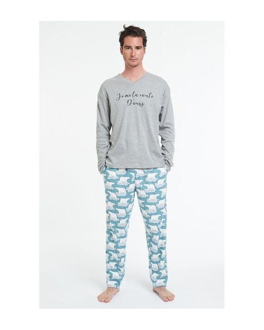 Pyjama long coton Pyjamas Homme Vêtements Vêtements de nuit Pyjamas et vêtements dintérieur Chemises de nuit Arthur pour homme en coloris Violet 