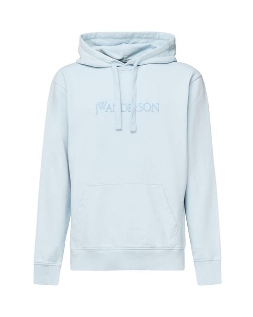 Felpa Con Cappuccio E Logo Ricamato di J.W. Anderson in Blue da Uomo