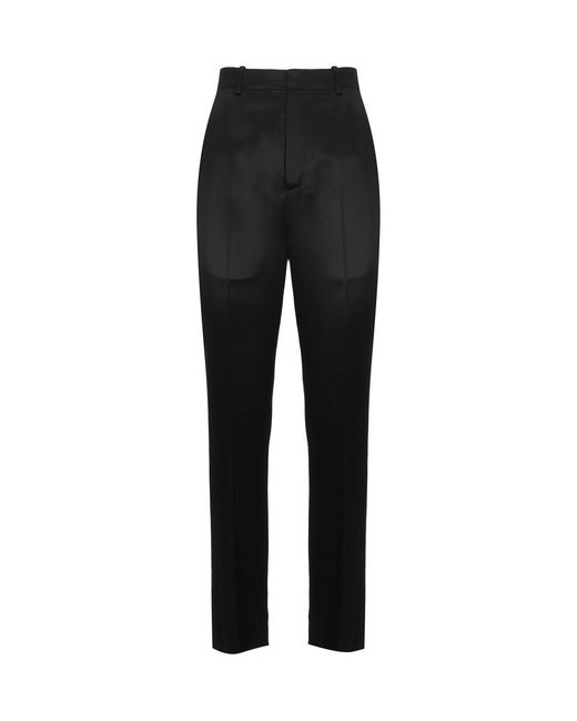 Pantaloni A Vita Media Slim Fit di Saint Laurent in Black