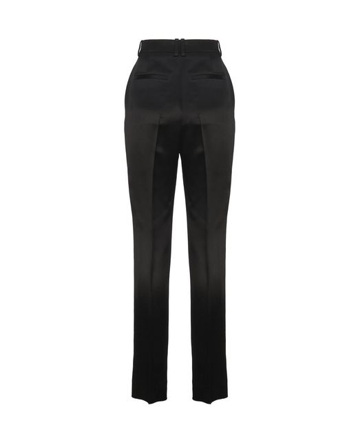 Pantaloni A Vita Media Slim Fit di Saint Laurent in Black