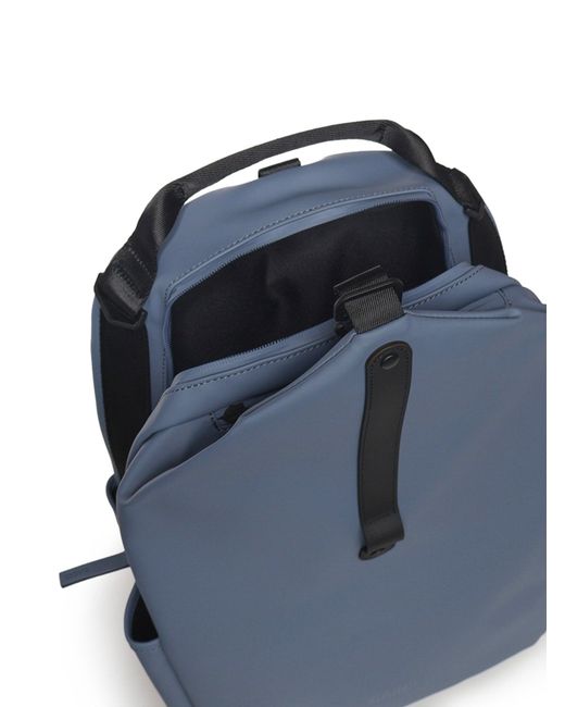 Clip Front Backpack di Rains in Blue da Uomo