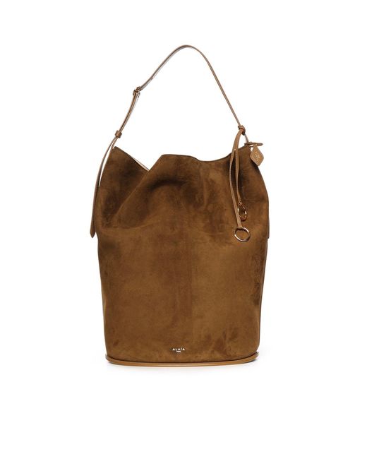 Secchiello Hip Large di Alaïa in Brown