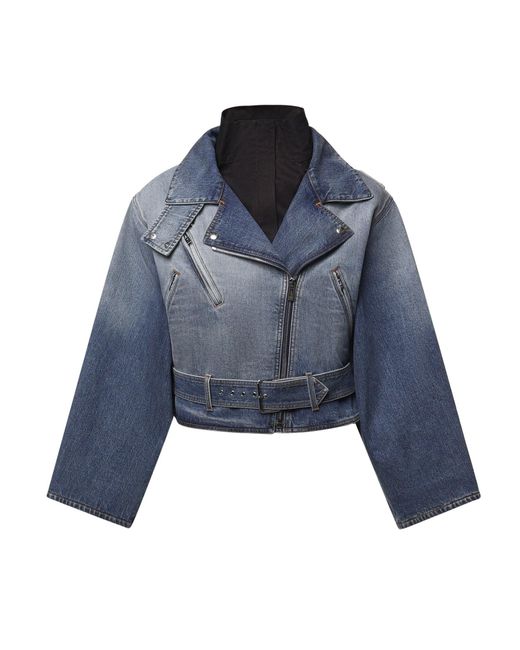Giacca Cropped Reverse di Alaïa in Blue