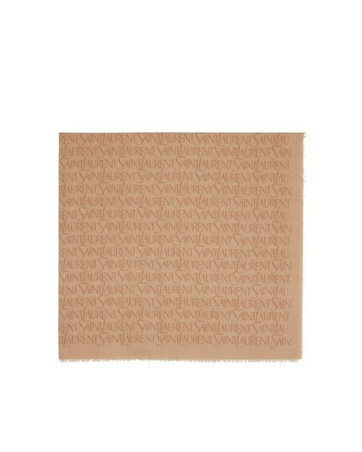 Sciarpa Quadrata di Saint Laurent in Natural da Uomo