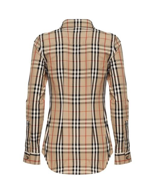 Camicia Check di Burberry in Natural