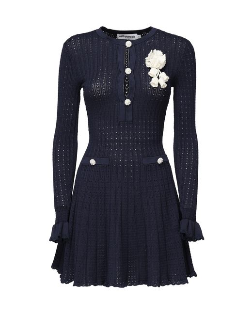 Mini Abito di Self-Portrait in Blue