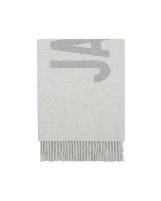 Sciarpa Con Frange E Logo di Jacquemus in Gray