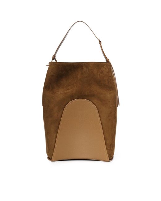 Secchiello Hip Large di Alaïa in Brown
