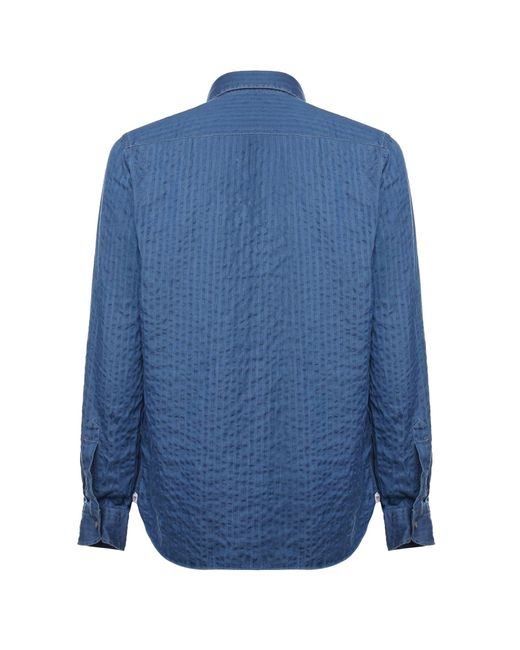 Camicia di Borriello in Blue da Uomo