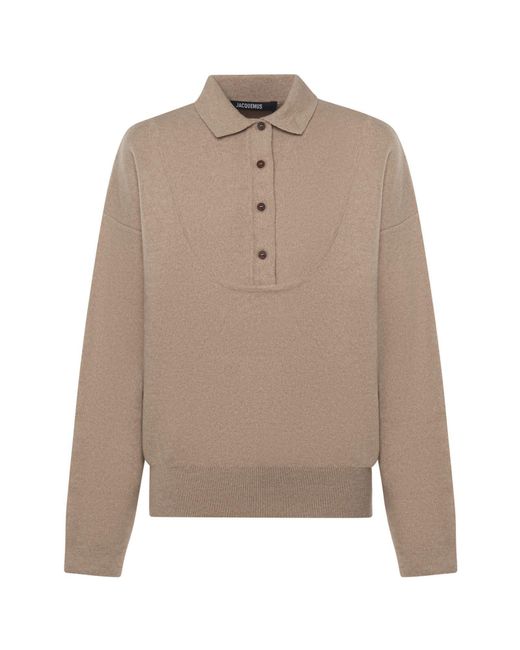 Maglia La Maille Vereuse Pallone di Jacquemus in Natural da Uomo