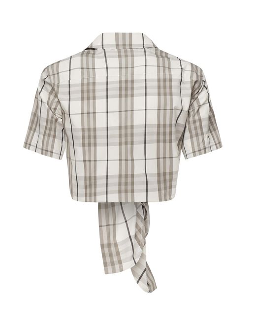 Camicia Cropped di Burberry in White