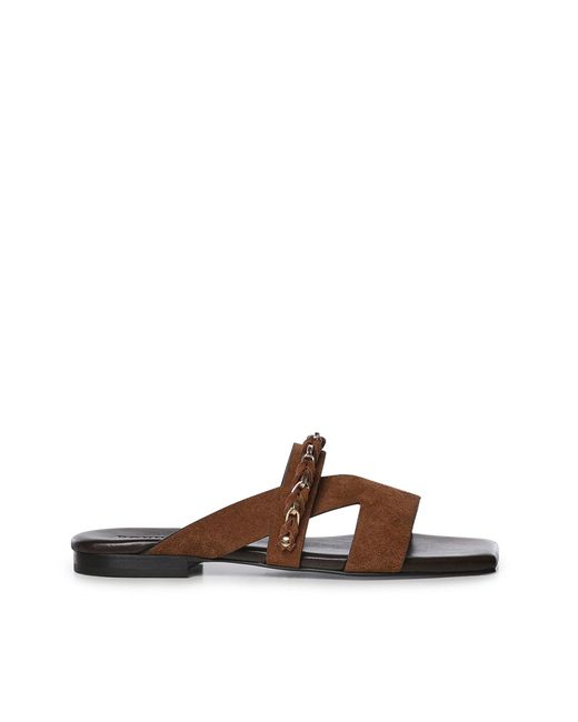 Sandali Flat di DONNARì in Brown