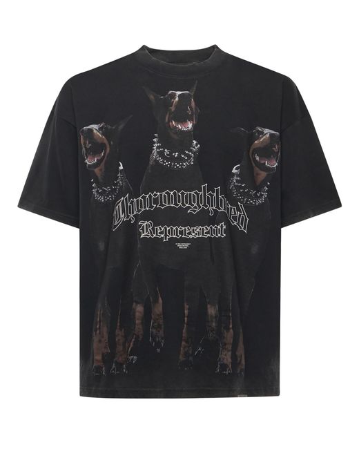 T-Shirt Thoroughbred di Represent in Black da Uomo